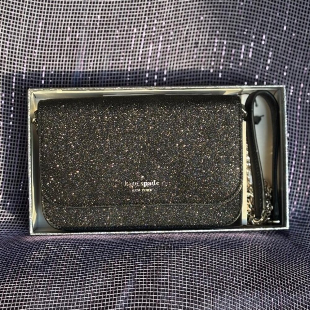 Kate Spade New York Shimmy Glitter Fabric Boxed Crossbody